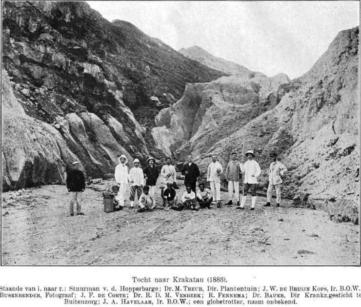 Verbeek and Fennema on trip to Krakatoa in 1883
